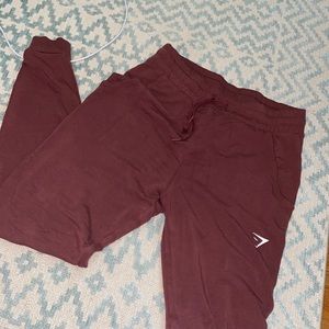 Maroon Gymshark joggers
